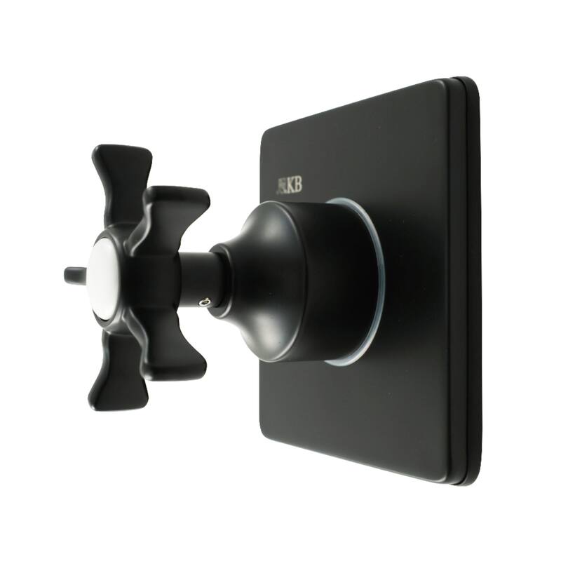 Hamilton Single-Handle Six-Way Diverter Valve with Square Trim Kit - Matte Black