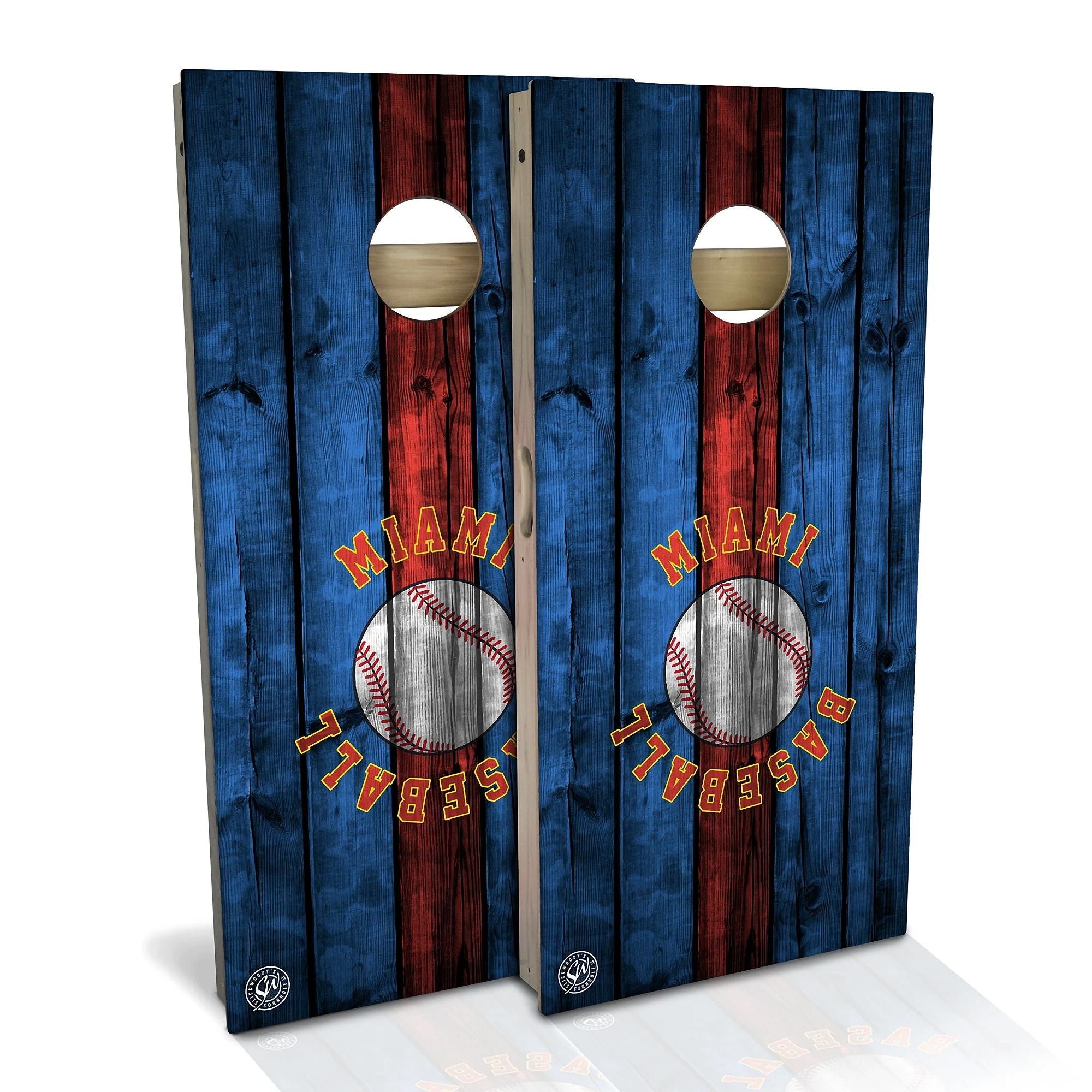 Miami Baseball Cornhole Board Set - Choose Your Options - Bed Bath & Beyond  - 33205335