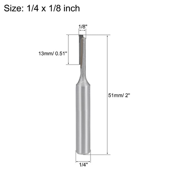 Router Bit 1//4 Shank 1//8/" Cutting Dia Straight Flute Carbide Cutter Tool 4pcs