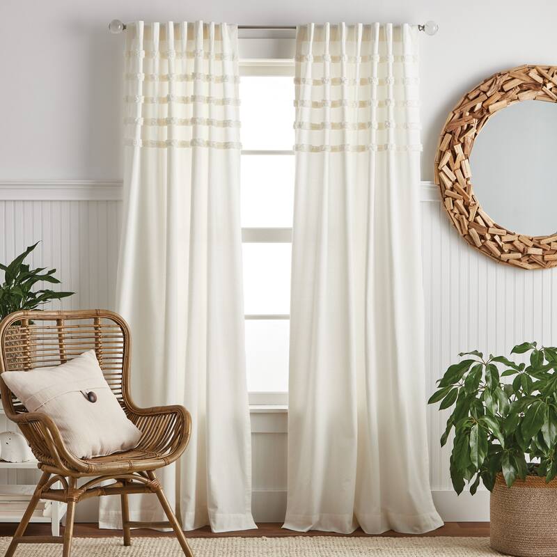 Martha Stewart Water's Edge Back Tab Curtain Panel Pair