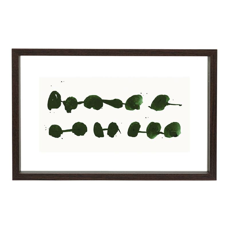 Double Floating Walnut Picture Frame - for a 8.75" x 13.75" Photo - Dark Brown