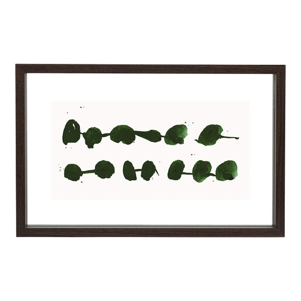 Double Floating Walnut Picture Frame - for a 8.75" x 13.75" Photo - Dark Brown