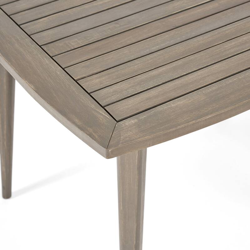 Outdoor Square Acacia Wood table with Straight Legs