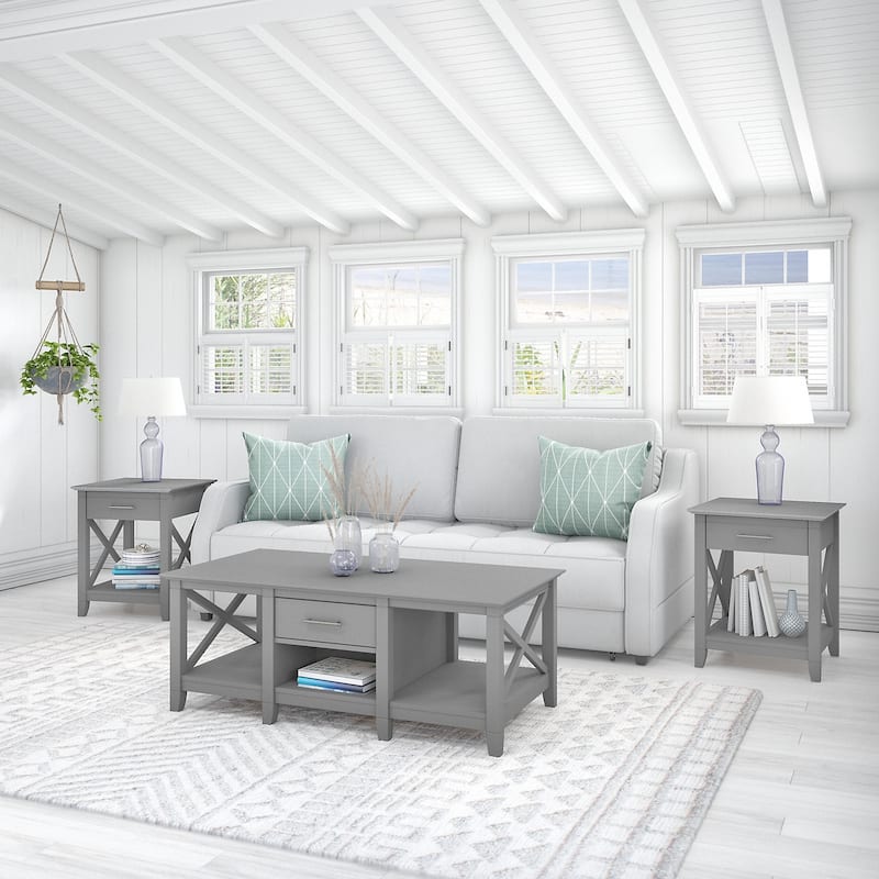 Coffee Table with Set of 2 End Tables - Cape Cod Gray