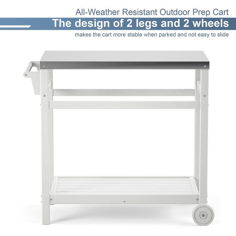 Multi-functional Outdoor Cart: Ideal for Pizza Ovens, Grilling, and Dining -RV carts
