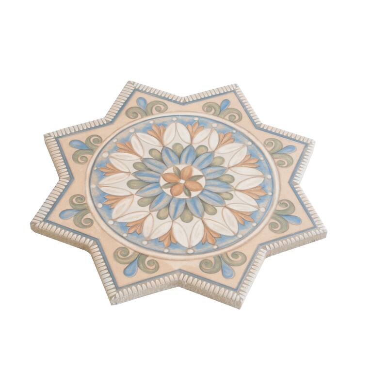 Apollo tile 7" x 7" Terralis Matte Terracoota Sage Green-Blue Porcelain Tile (6.46 sq ft/case) - 16 Pack