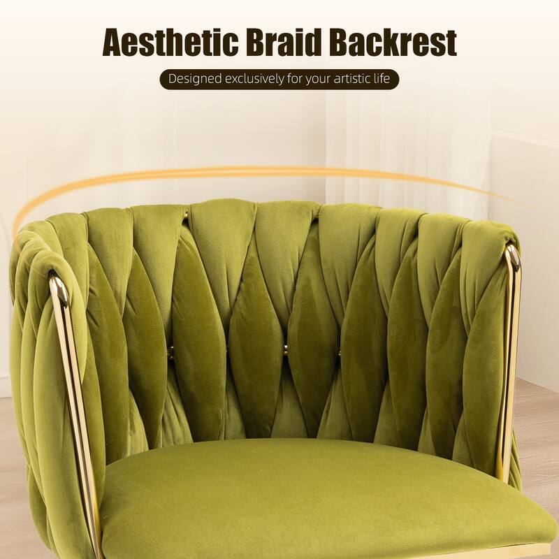Makeup Chair, Home Backrest Light Luxury Dining Chair, Balcony Table Edge Chair (set of 2)