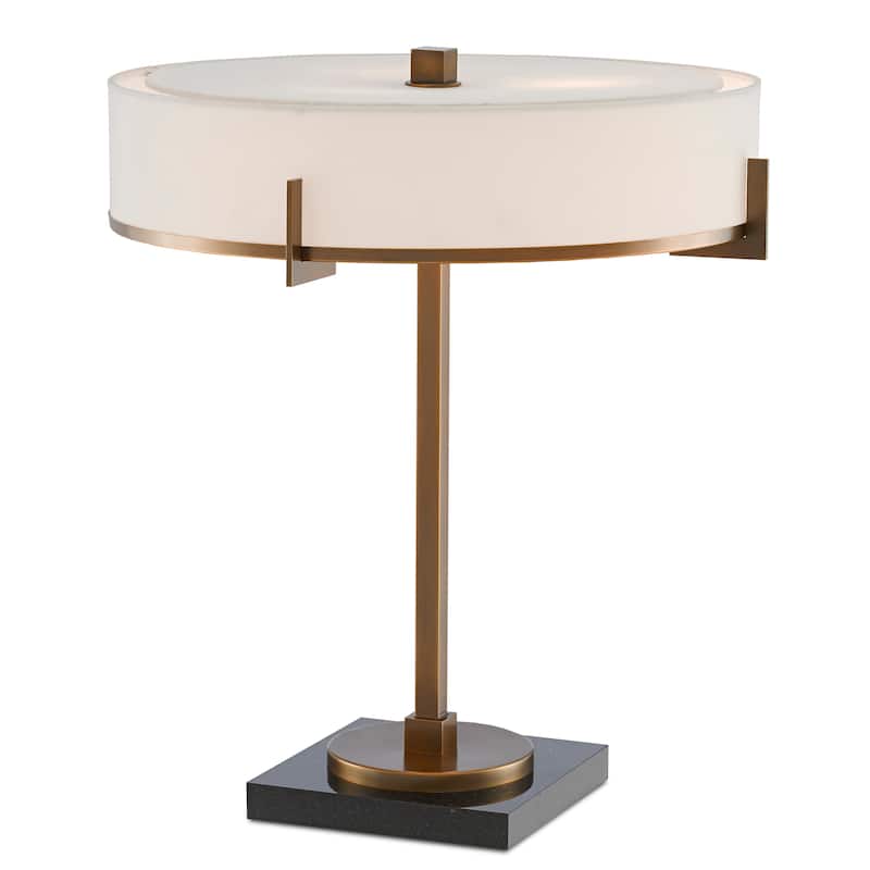 Currey & Company Jacobi Brass Table Lamp - 21.5"h x 18.75"w x 18.75"d