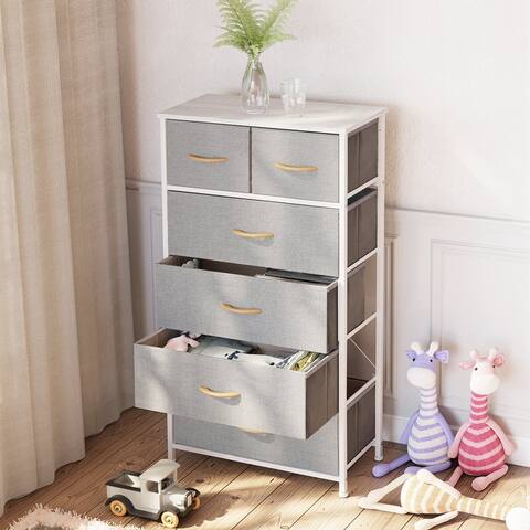 Pellebant Fabric Vertical Dresser Storage Tower with 6 Drawers