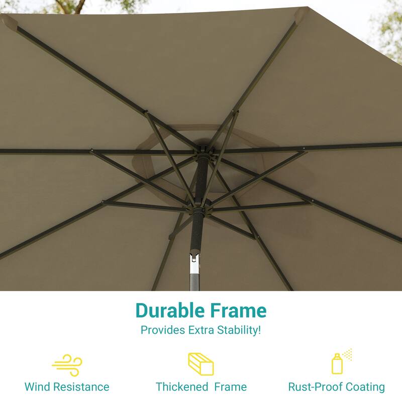 Bonosuki 9ft Patio Umbrella Market Table Umbrella with Tilt and Crank