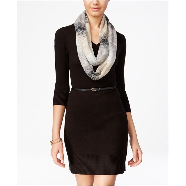 black knit jumper dress