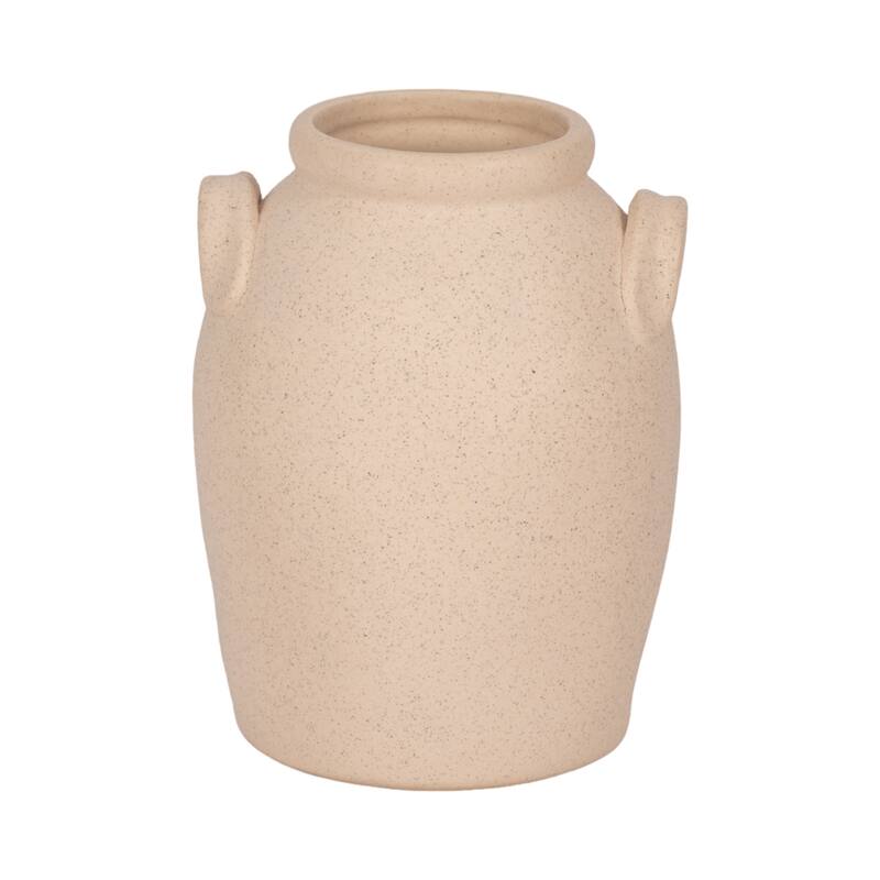 Sagebrook Home Ceramic Vase with Handles - Elegant Accent for Timeless Decor