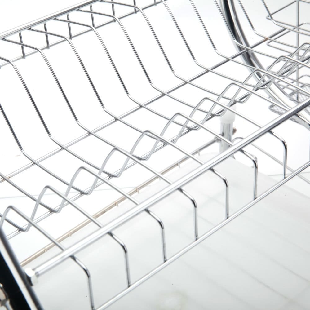 2 Tier Plastic Kitchen Dish Drying Rack with Lid Cover - On Sale - Bed Bath  & Beyond - 37403843