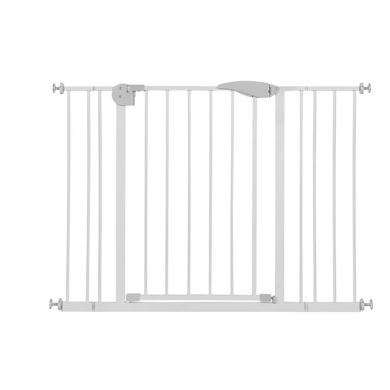 Anmytek Pressure Mounted Metal Safety Gate Auto Close White for Doorways Stairs Baby Pet 29 34 Inch Adjustable
