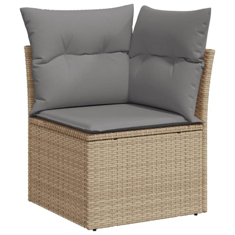vidaXL Garden Sofa Set Grey PE rattan Large Modular Garden Sofa Set - 21.7 x 21.7 x 14.6