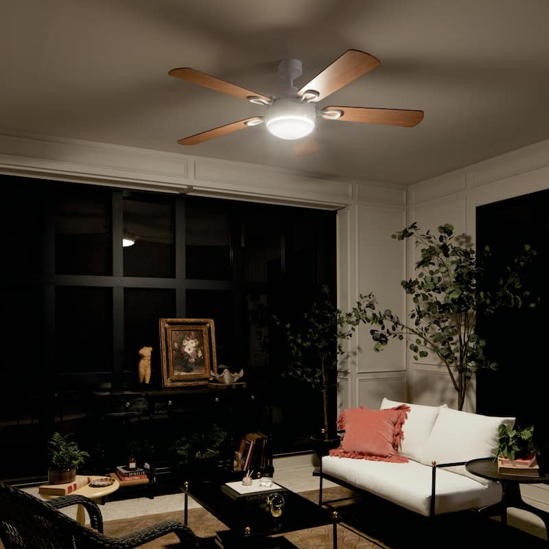 Kichler Lighting Humble 60 inch Integrated LED Indoor White Ceiling Fan
