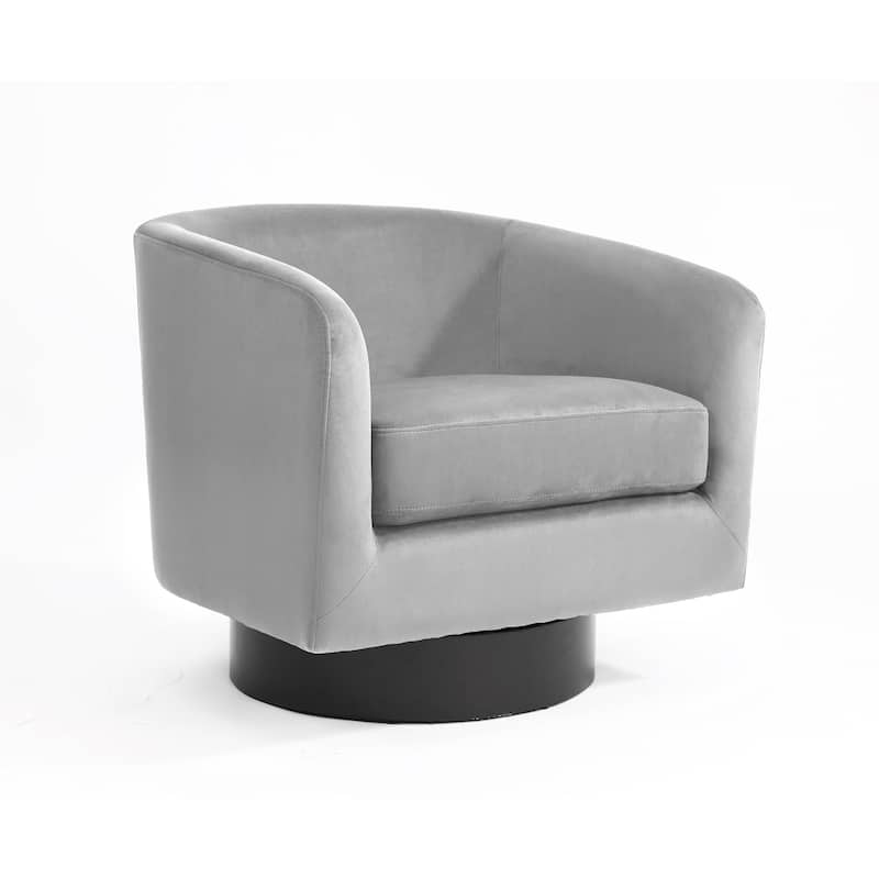 UIXE 360° Swivel Barrel Accent Chair Velvet Armchair For Living Room