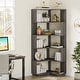 preview thumbnail 44 of 46, 6-Tier Corner Bookshelf, 64.9 Inch Industrial Bookcase with Baffles