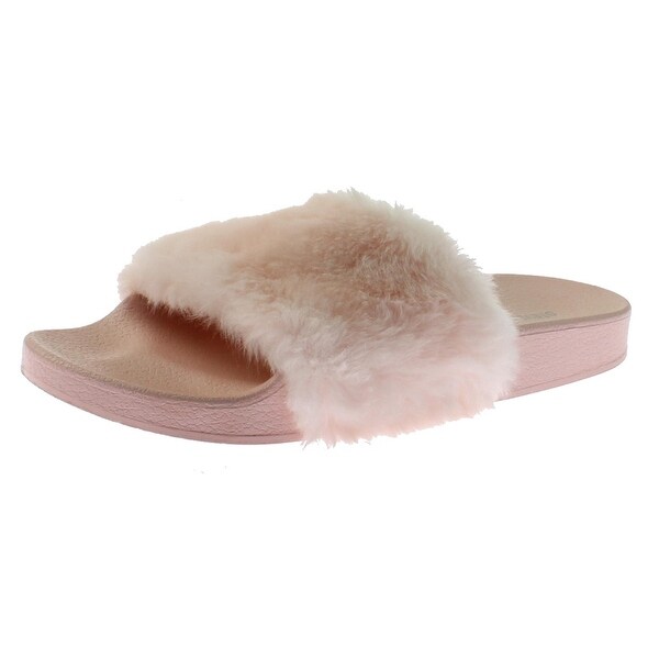 brinley co faux fur slippers