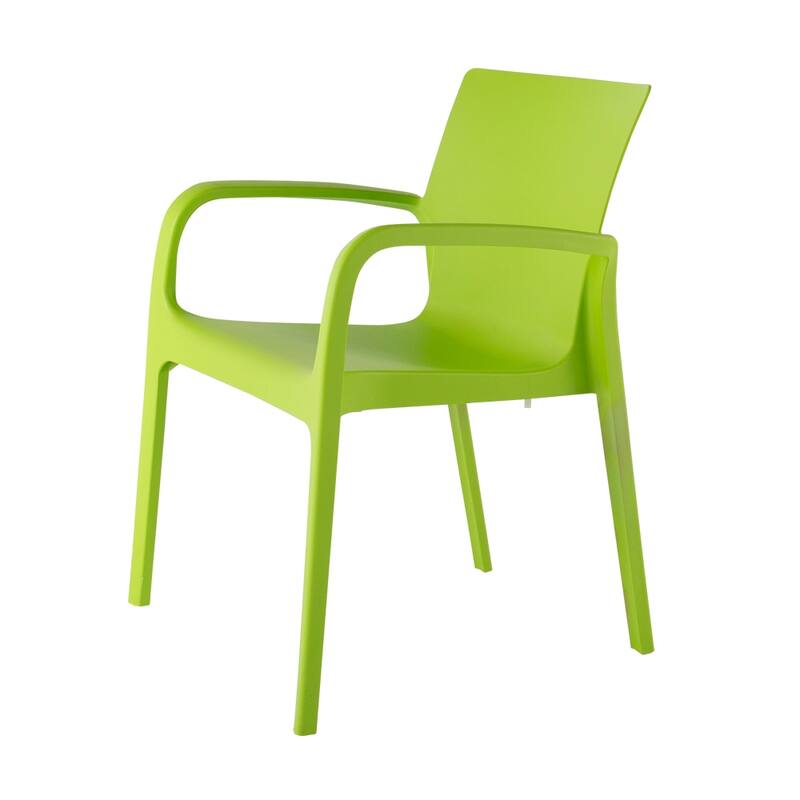 Alissa Resin Stackable All-Weather Dining Armchair, Set of 2