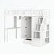 preview thumbnail 22 of 33, Twin size Loft Bed with Bookshelf,Drawers,Desk,and Wardrobe