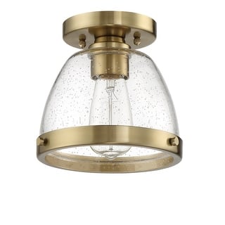 Lodie 1 Light 7.5" Flushmount in Brushed Polished Nickel