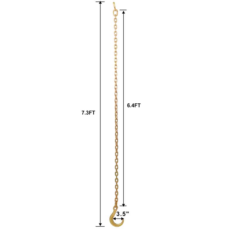 Tow Chain with 8 Inch Forged J Hook and Grab Hook