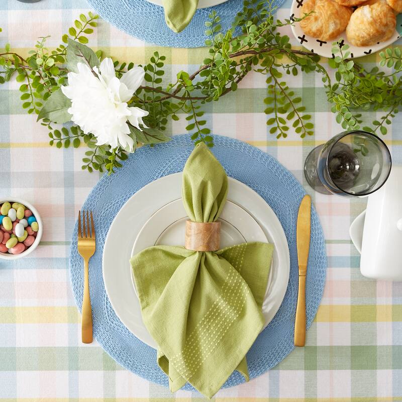 Sweet Spring Plaid Tablecloth 60x84