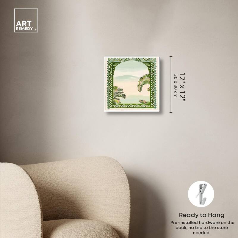 Palm View Vista Canvas by Art Remedy, Gallery Wrapped