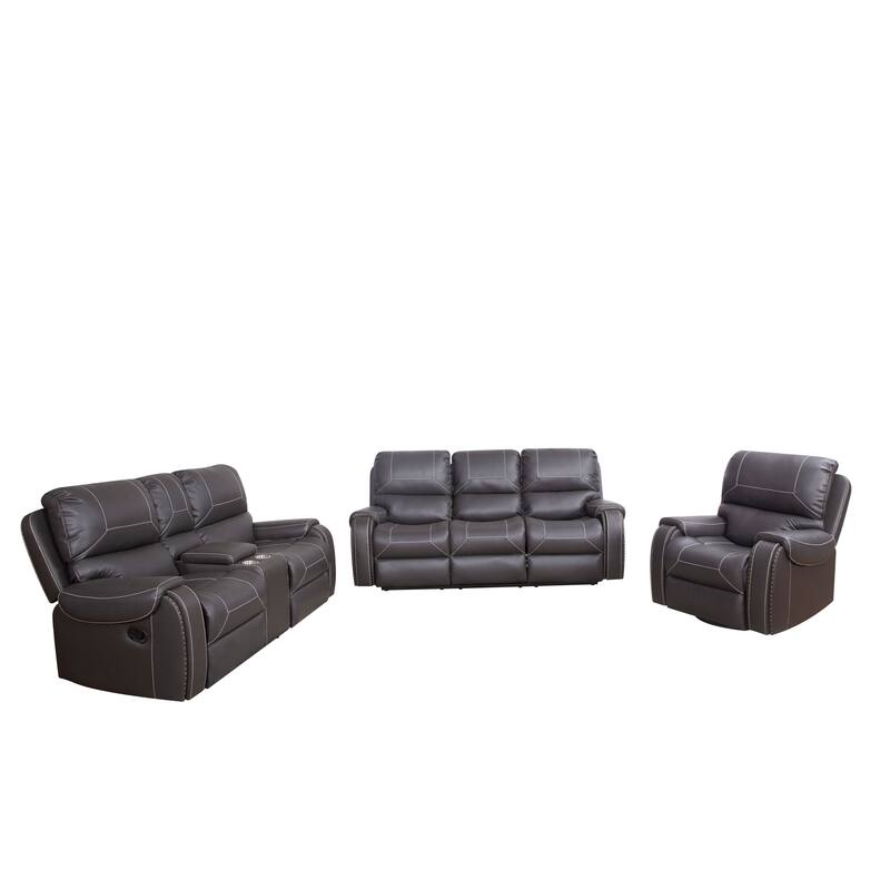 Contemporary Reclining Seating Collection Functional Sectional Sofa Set