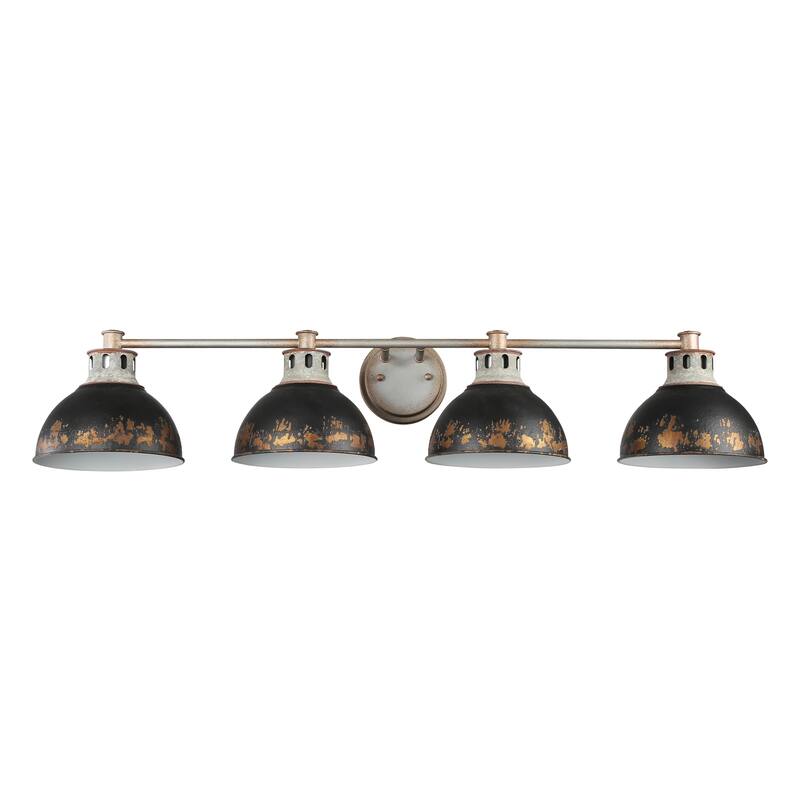 Golden Lighting Kinsley 4-light Vanity in Antique Black Iron shade