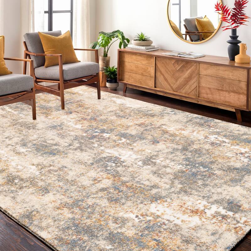 Livabliss Lari Plush Abstract Area Rug - Beige - 8' 10" x 12' 1"
