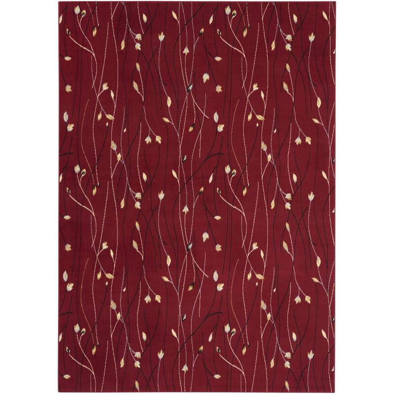 Lugi Power Loomed Floral Durable Area Rug By HomeRoots