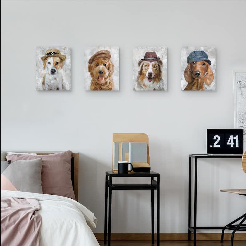 Hat Happy I - IV by Studio Arts Canvas Art Prints