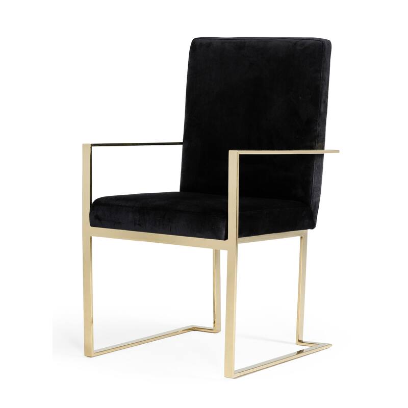 Modrest Fowler Modern Black Velvet Dining Chair