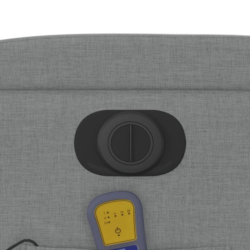 vidaXL Stand up Massage Recliner Chair Light Gray Fabric