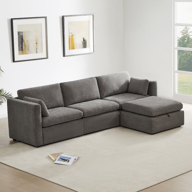 Mia Oversized Modular Sectional Fabric Sofa