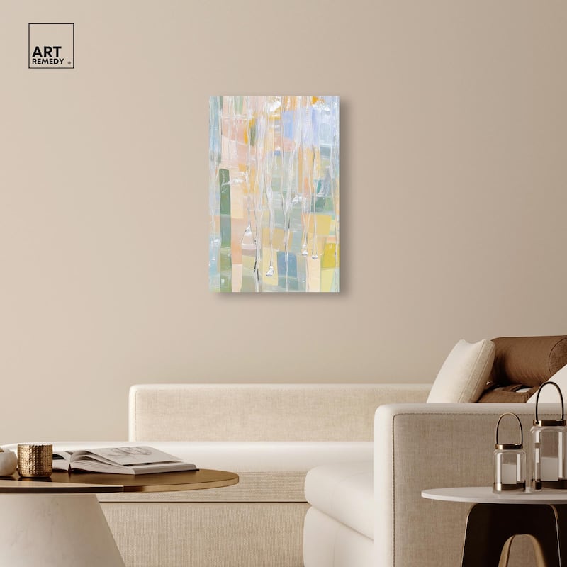 Vertical Drips Canvas by Art Remedy, Gallery Wrapped
