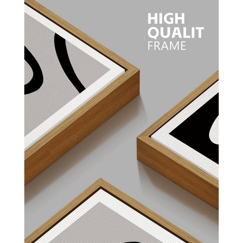 Black and White Lines Abstract Wall Art Ink Wash Minimalist