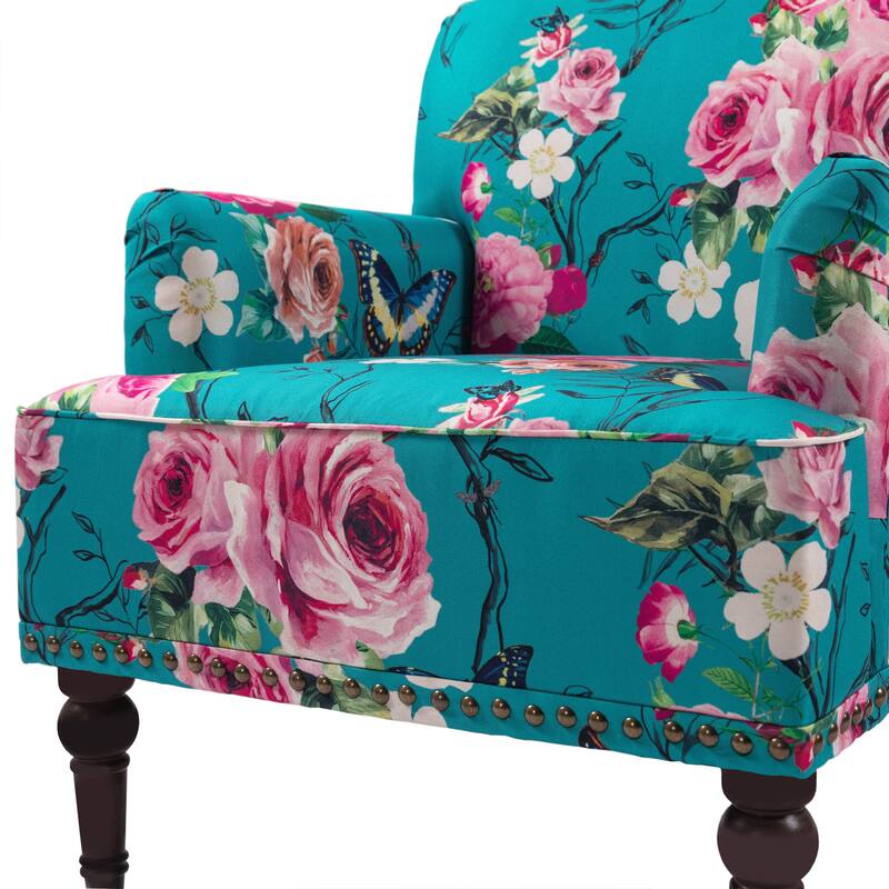 Vintage 29" W Patterned Striped Accent Chairs