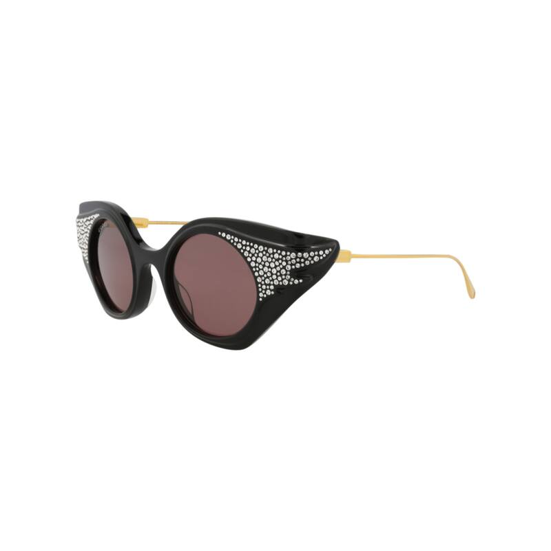 Gucci Cat Eye-Frame Recycled Acetate Sunglasses - Black Gold Brown - NS
