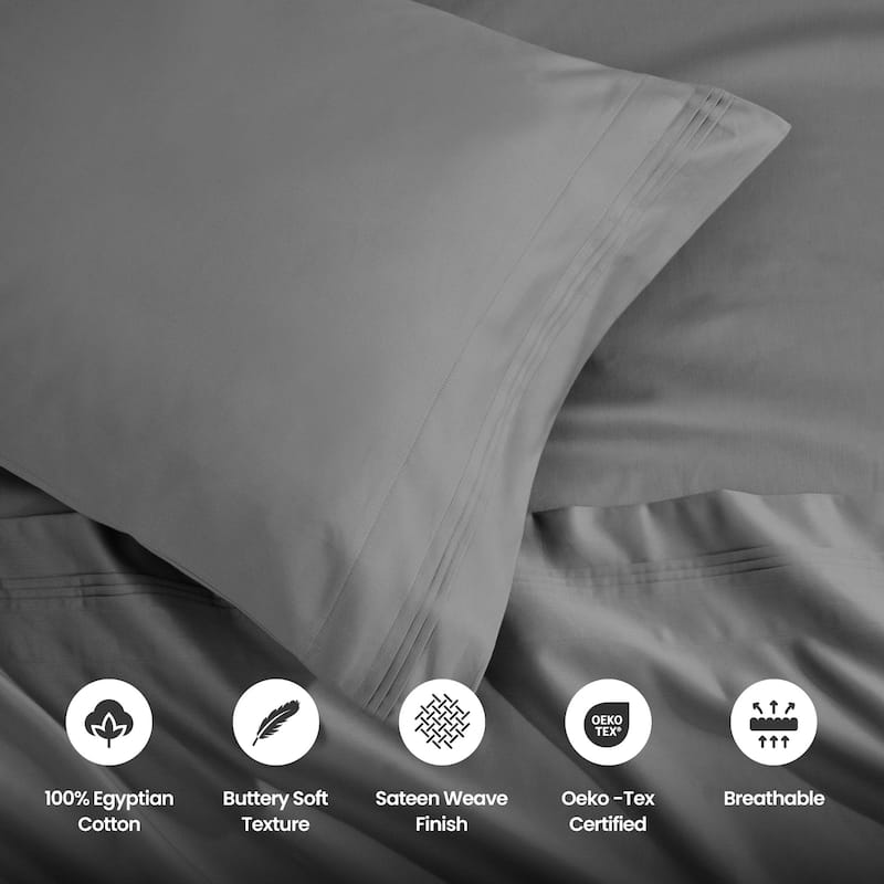 Blue Nile Mills 1500 Thread Count Egyptian Cotton Deep Pocket Solid Sheet Set