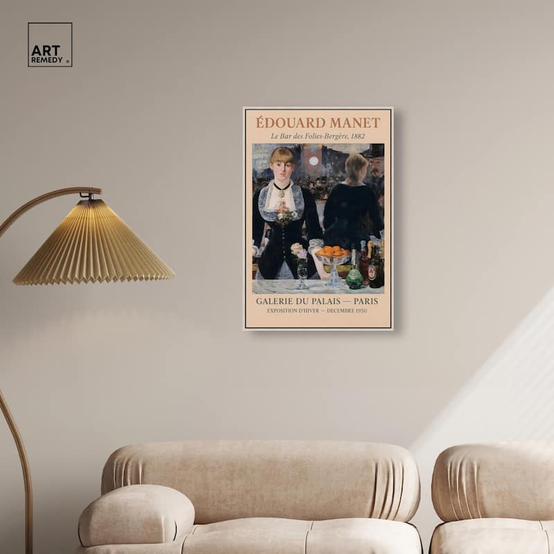 Manet's Famous Bar Canvas by Art Remedy