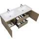 preview thumbnail 64 of 169, CASAINC Floating Bathroom Vanity with Resin Top Basin and Soft Closing Drawers