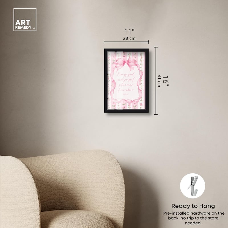 Good and Perfect Gift Bow Shadowbox by Art Remedy