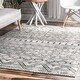preview thumbnail 20 of 20, Nuloom Transitional Saha Tribal Geo Striped Area Rug 5' x 7' 5" - Grey - Rectangle