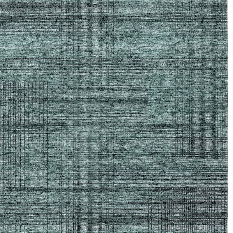 HomeRoots Striped Transitional Rectangle Outdoor Rug