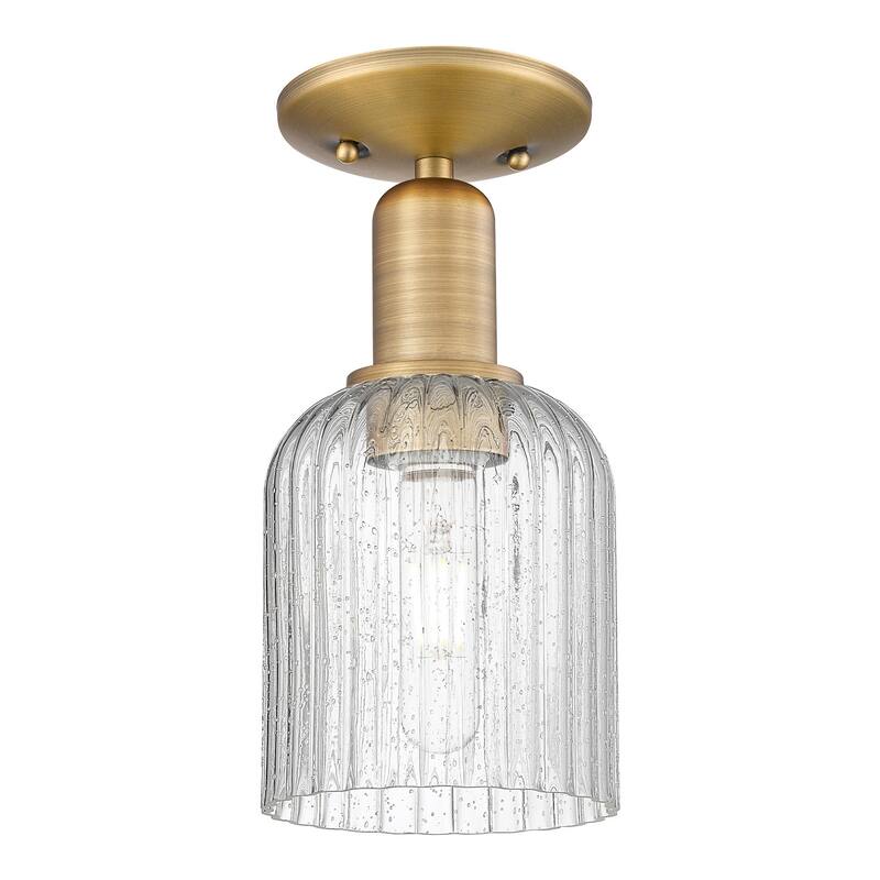 Innovations Lighting 716-1C-G559-5SDY Bridal Veil 5" Wide Semi-Flush - Brushed Brass