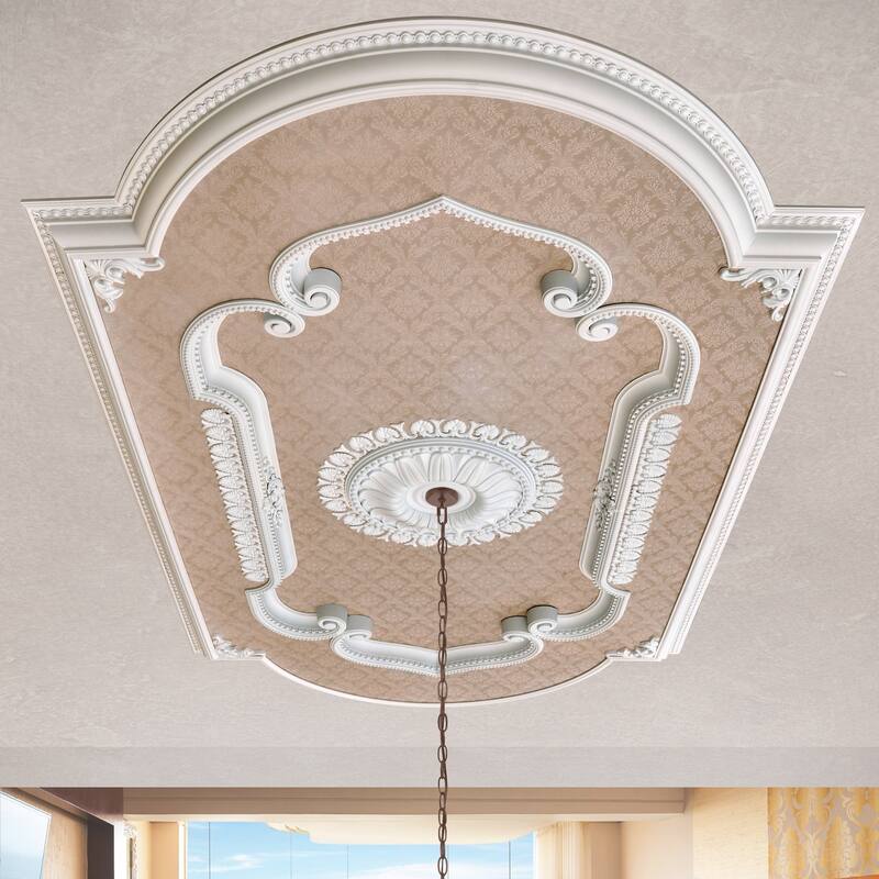 Blanco Rectangular Chandelier Ceiling Medallion 94 inches - Ivory