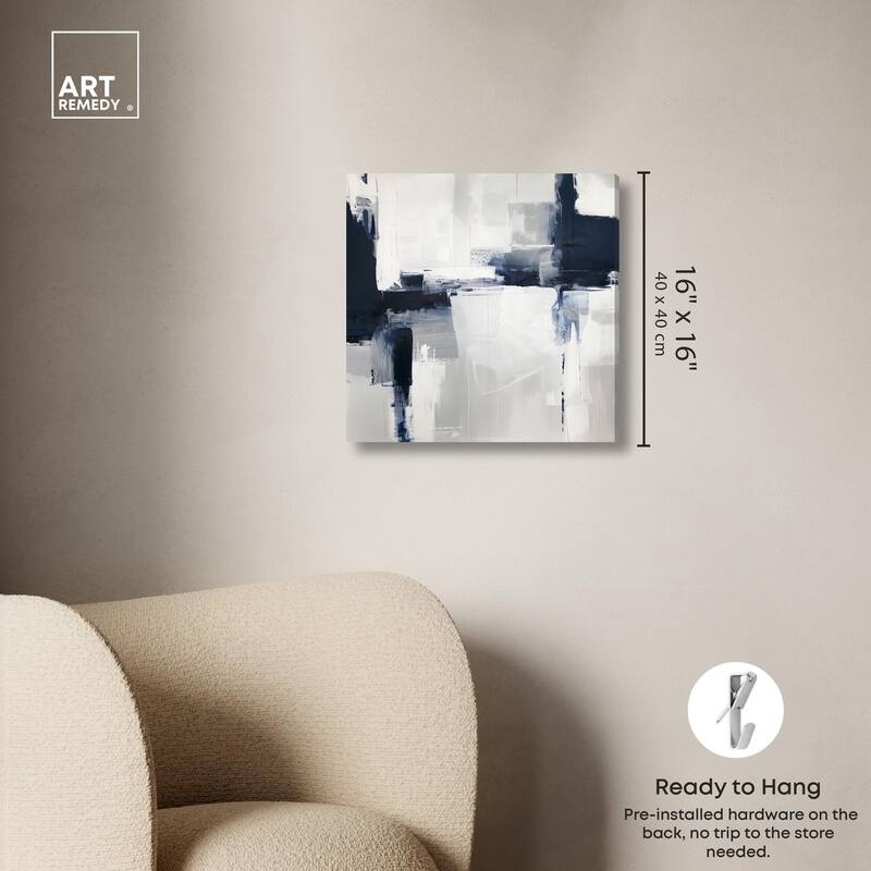 Porcelain Blue on White II Canvas by Art Remedy, Gallery Wrapped